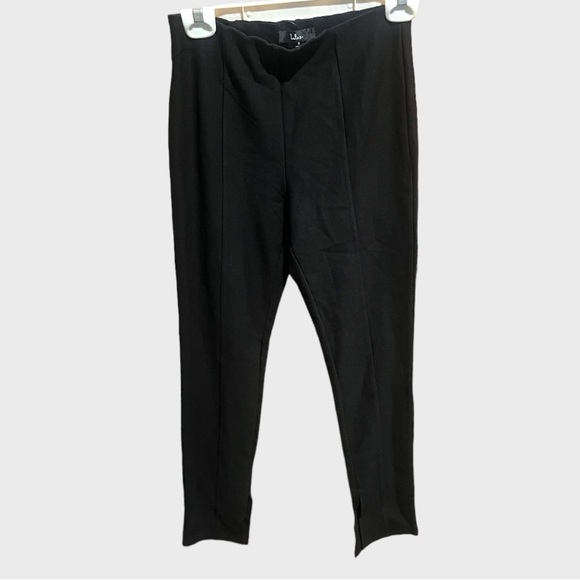 Lulu’s Head to the Office High Waisted Side Slit Trouser Pants Black Small - Picture 4 of 8